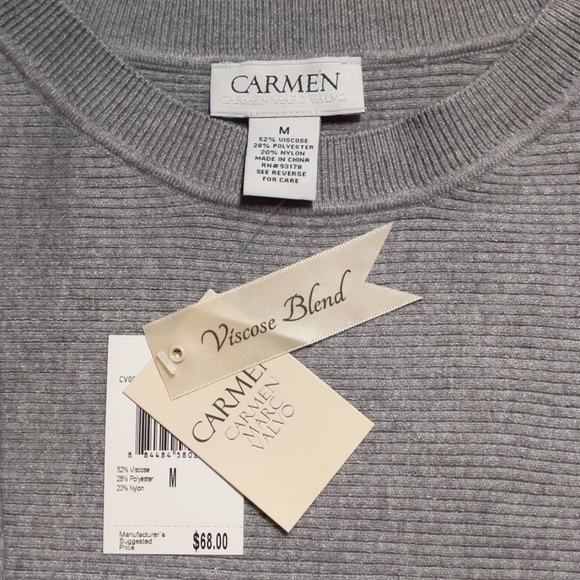 Carmen Marc Valvo Drop Shoulder Sweater - Picture 2 of 3